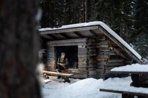 kuvakipina henkilokuvaus talvimaisema kota
